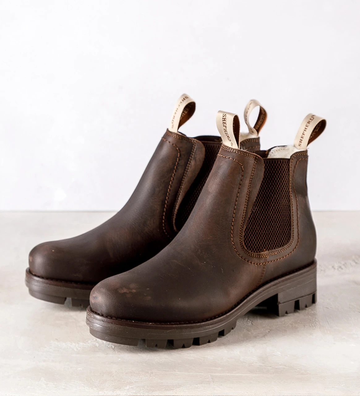 Sheepskin Chelsea Boots