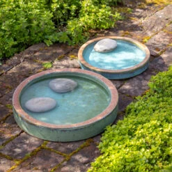 Glazed Bird Baths