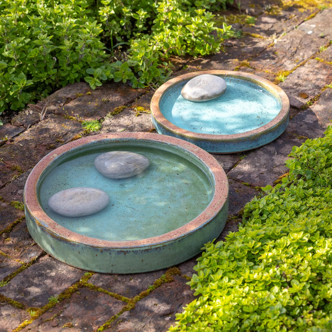 Glazed Bird Baths