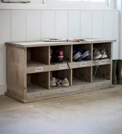 Spruce Shoe Bench - 8 Pairs