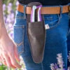 Sarah Raven Leather Pouch With Secateurs