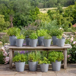 Ribbed Galvanised Planter